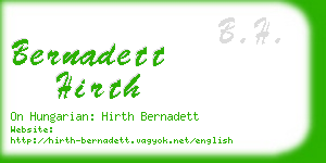 bernadett hirth business card